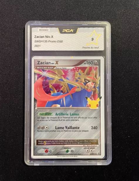 POKÉMON ÉPÉE ET Bouclier Promo Célébrations Zacian Niv X SWSH135 PCA 9