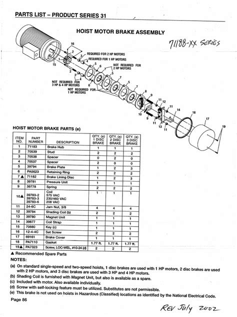 Motor Brake Assembly | PDF