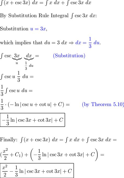 Evaluate The Following Integral Int X Csc 3 X D X Quizlet