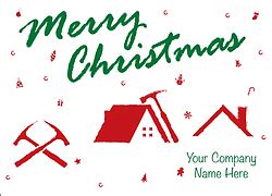 Shingles Roofing Christmas Cards Personalized For Your Business