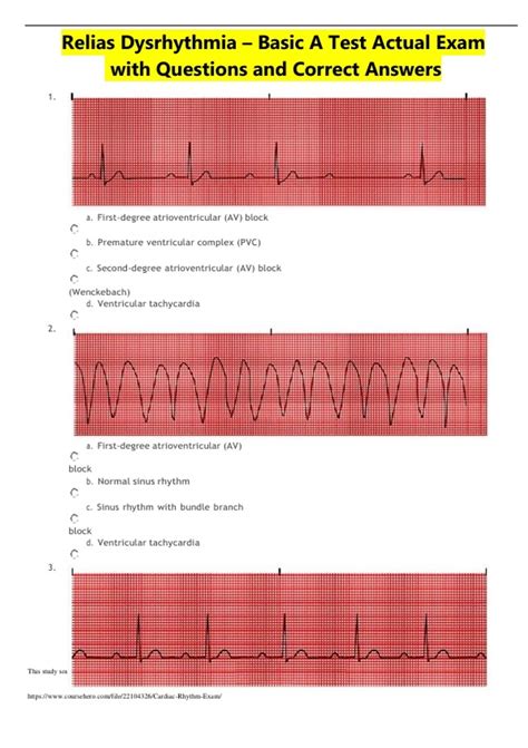 Relias Dysrhythmia Basic A Test Actual Exam With Questions And