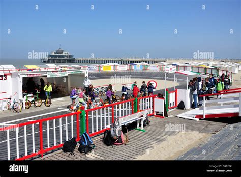 Los Ni Os Que Viajen En Circuito En Bicicleta Por La Playa