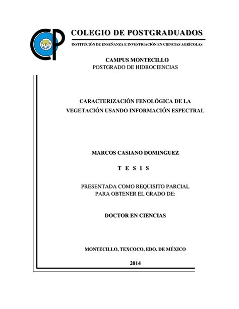 Pdf Caracterizaci N Fenol Gica De Bosques Tropicales Caducifolios