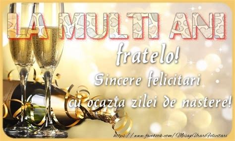 Felicitari De Zi De Nastere Pentru Frate La Multi Ani Fratelo