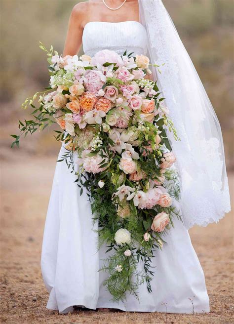 Chic Cascading Wedding Bouquets