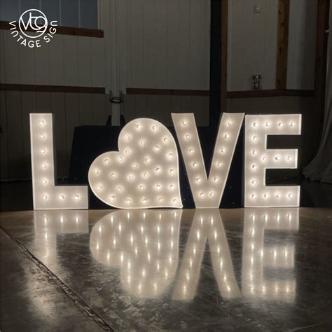 Light Up Numbers Letters With Lights 4ft 5ft Big Marquee Letter China