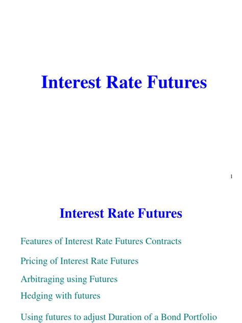 Interest Rate Futures and Options | PDF | Futures Contract | Hedge ...