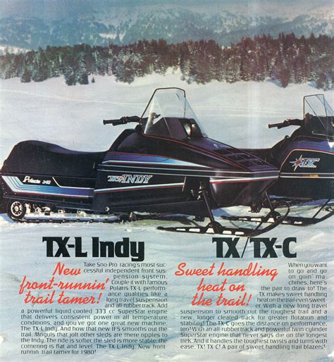 Classic Snowmobiles Of The Past 1980 Polaris Tx Snowmobiles