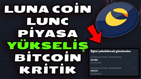 LUNA COİN LUNC TOPARLANMA BAŞLADI BU SEVİYEYE DİKKAT BİTCOİN