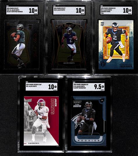 Lot Detail 5 SGC Graded Jalen Hurts Cards 2020 Select Certified