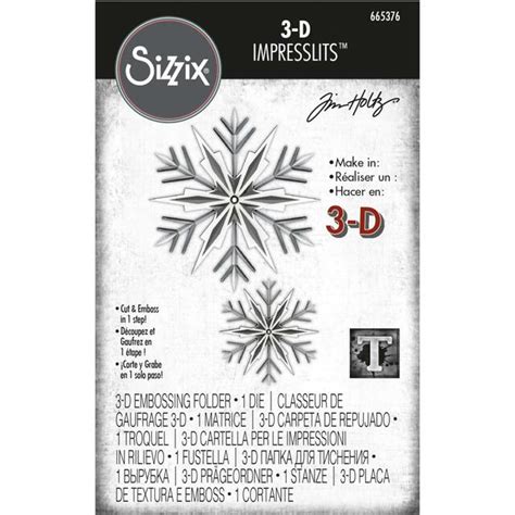 Sizzix Tim Holtz D Impresslits Embossing Folder Snowflake