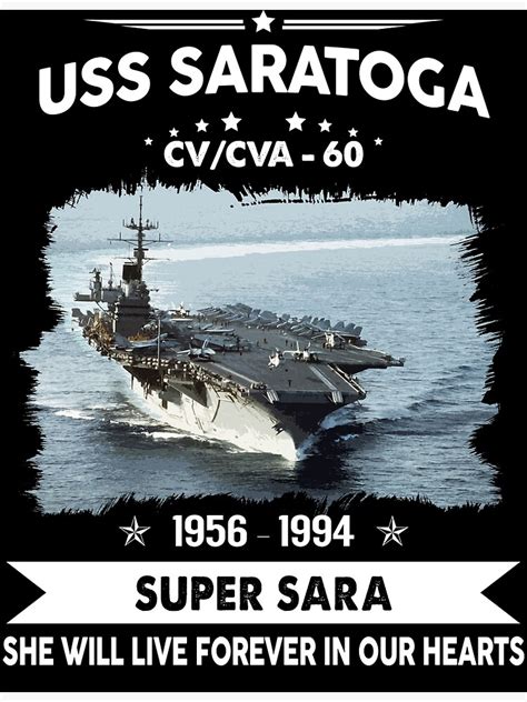 Uss Saratoga Cv 60 Cva 60 Poster For Sale By Ttiniu Redbubble