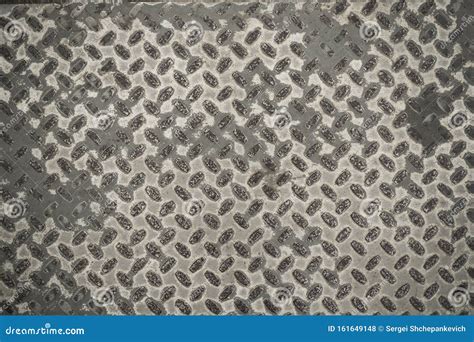 Texture Photo Of An Industrial Anti Slip Steel Sheet Stock Photo