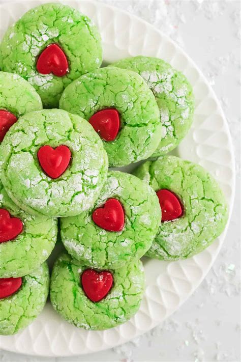 Grinch Cake Mix Cookies