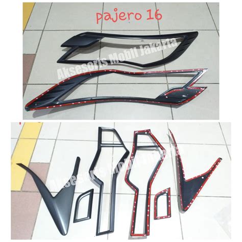 Jual Paket Garnish List Lampu Hitam Depan Belakang All New Pajero