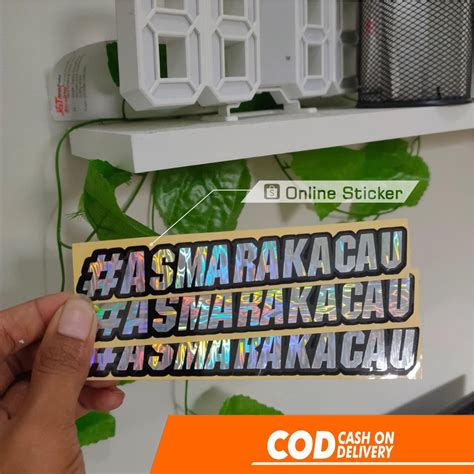 Jual Sticker Asmara Kacau Hologram Cutting Sticker Shopee Indonesia