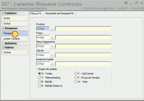 Wint Como Excluir Cadastro De Bloqueios Comerciais Na Rotina