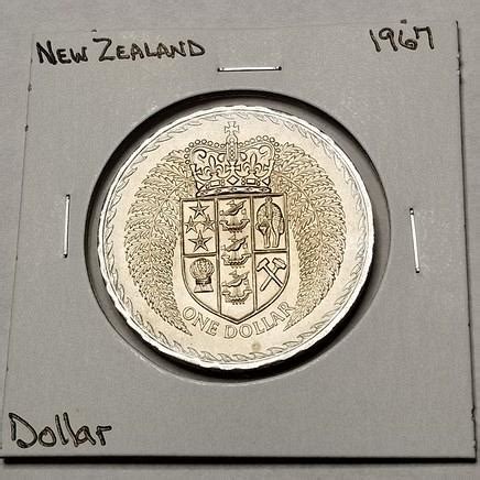 1967 New Zealand 1 Dollar World Coin Decimalization Commemorative For