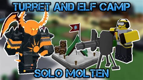 Turret And Elf Camp Support In Molten Moderoblox Tower Defense