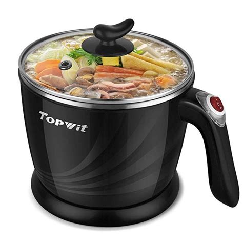 Topwit Electric Hot Pot Mini 12 Liter Electric Cooker Noodles Cooker