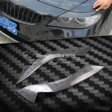 High Quality Real Carbon Fiber Decoration Headlights Eyebrows Eyelids