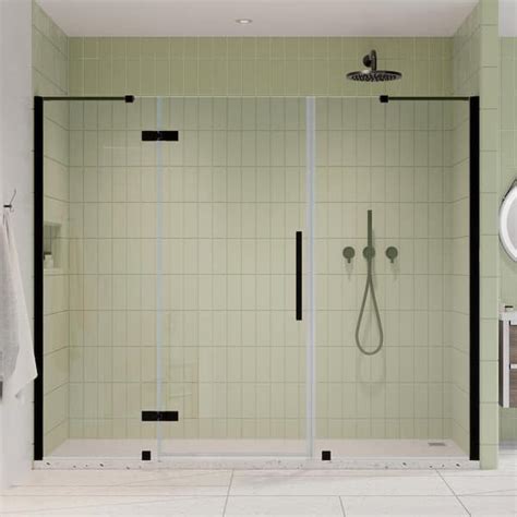 Ove Decors Tampa 85 3 8 In W X 72 In H Pivot Frameless Shower Door In