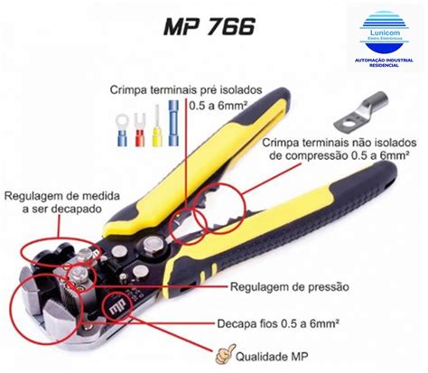 Lunicom Automa O Industrial E Residencial Alicate Decapador Mp