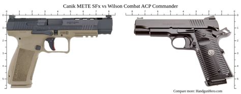 Canik METE SFx Vs Wilson Combat ACP Commander Size Comparison Handgun