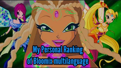 Winx Club Bloomix Multilanguage Personal Ranking YouTube