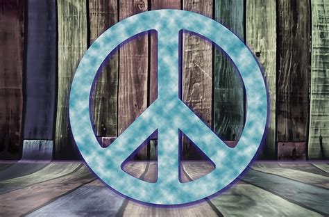 Blue Peace Sign Wallpaper