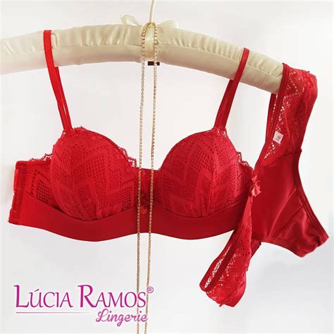 Conjunto Lingerie Arco Duplo Renda Rubi Lúcia Ramos Lingerie Feminina Lúcia Ramos Nunca Usado