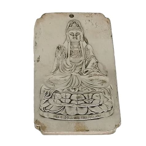 Talisman Feng Shui D Esse Guanyin R Alis En Argent Tib Tain