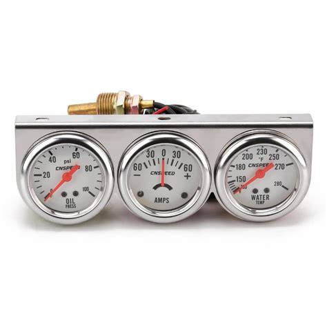 CNSPEED 2 52mm 3in1 Oil Pressure Water Temperature Gauge Meter