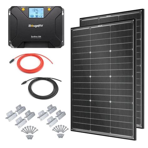 BougeRV 200 Watt N Type Off Grid Monocrystalline Solar Power Kit HD200W