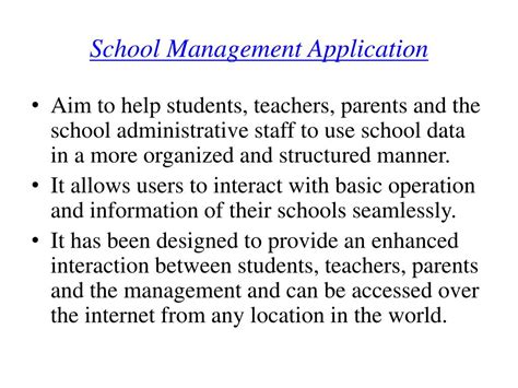 Ppt School Management Application Powerpoint Presentation Free