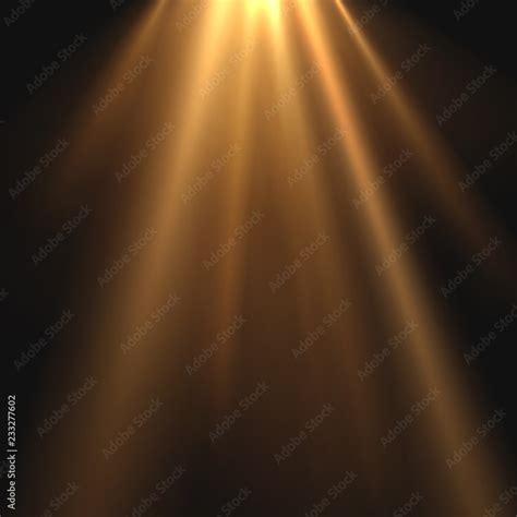 Sun Rays Light On Black Background Graphic Concept For Your Design