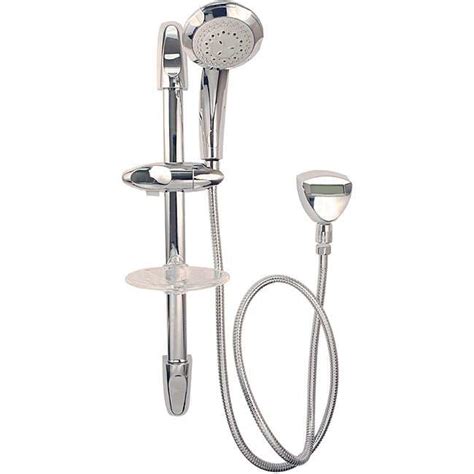 Aquadyne Chrome Temperature Sensing Wall Bar Shower Set 12296396