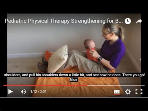 Pull To Sit Head Control Pediatric Physical Therapy Strengthening For