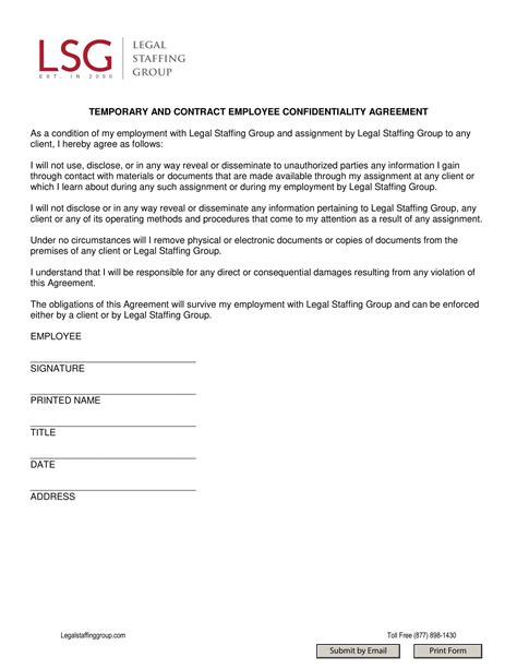 Employee Confidentiality Agreement 11 Examples Format Pdf