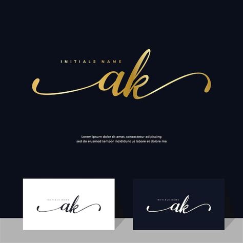 Premium Vector Handwriting Initial Of Letter Ak A K Feminine And