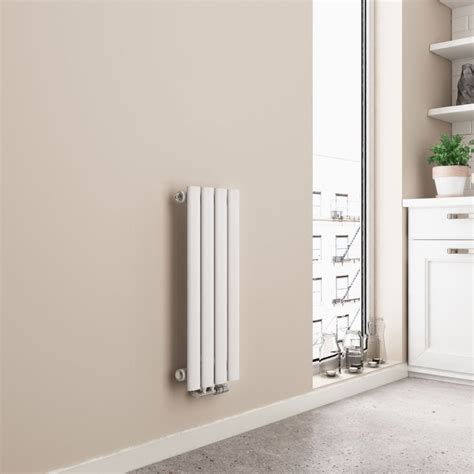 EMKE Radiateur Eau Chaude En Acier Tube Rond Radiateur Mural Blanc