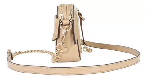 Bolsa Crossbody Para Mujer Cloe Acolchada Jacquard Color Nude Meses