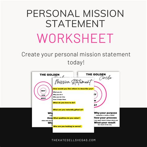 Personal Mission Statement Worksheet Finding Your True Passion Use For Yourself To Live Your