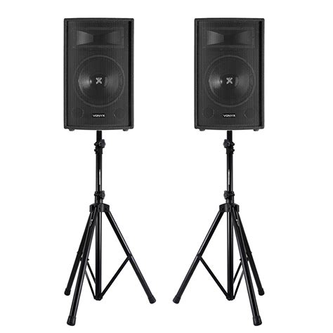 Vonyx SL10 10 Passive DJ PA Speaker Pair Stands