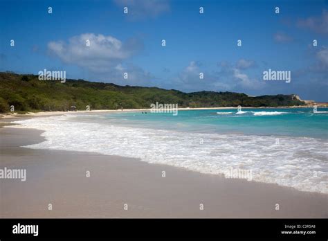 Antigua's Half Moon Bay Beach Stock Photo - Alamy