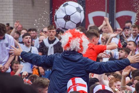 England Football Fans Outside Wembley Stadium For The Euro 2020 Final