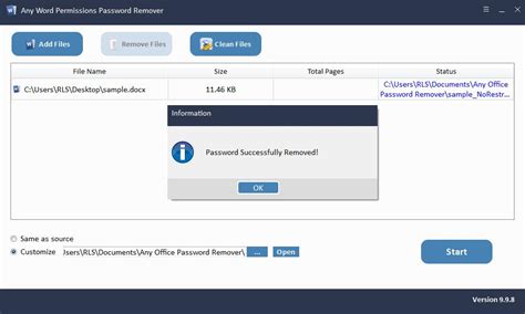Any Word Permissions Password Remover Remove Word Password