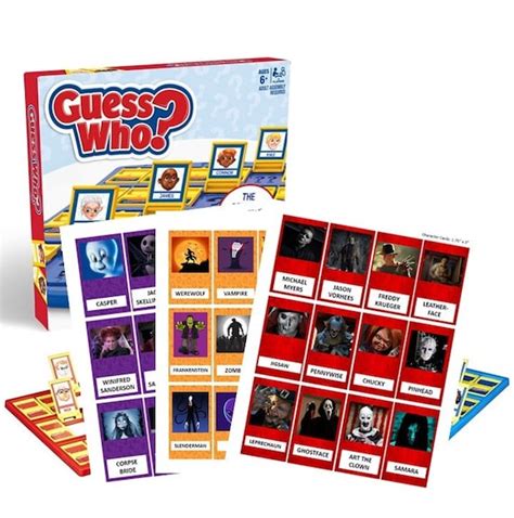 Halloween Guess Who Game Characters 3 Options Etsy