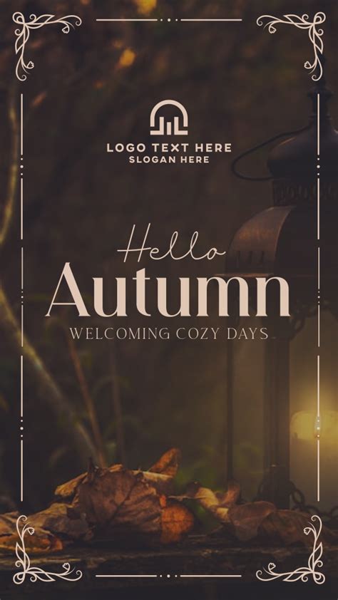 Hello Autumn Greeting Instagram Story Brandcrowd Instagram Story Maker