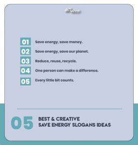 Catchy Save Energy Slogans Taglines & Ideas - Tiplance